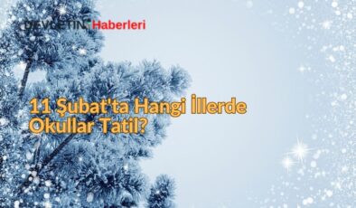 11 Şubat’ta Hangi İllerde Okullar Tatil?