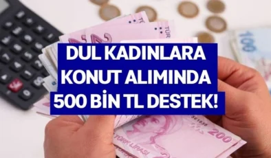 Dul kadınlara 500 bin TL konut desteği verilecek