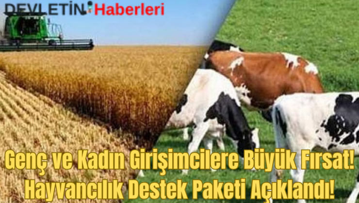Genç ve Kadın Girişimcilere Büyük Fırsat! Hayvancılık Destek Paketi Açıklandı!