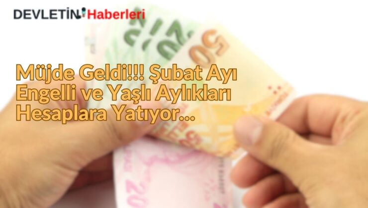 Müjde Geldi!!! Şubat Ayı Engelli ve Yaşlı Aylıkları Hesaplara Yatıyor…